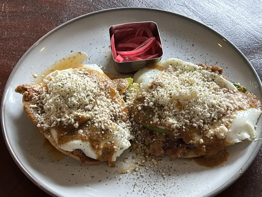 Huevos Rancheros breakfast from the official Taco Rosado live menu